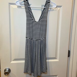 Black and White Hollister Striped Romper